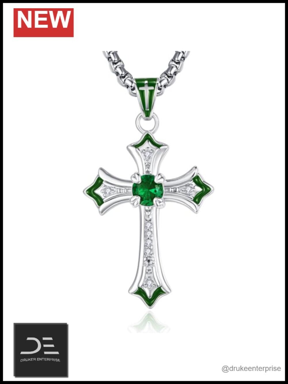 925 Sterling Silver Patron Saint Pendant Necklace Religious Protector Amulet